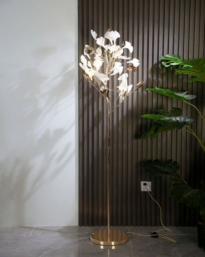 WOMO Ceramic Gingko Tree Floor Lamp-WM7137