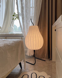 WOMO Lampe à poser en soie forme poire -WM7126