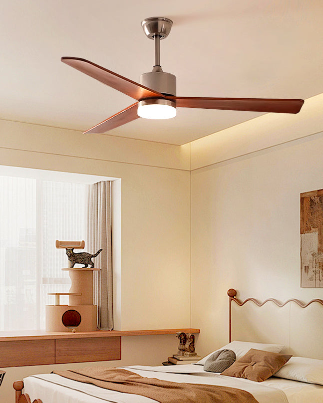 WOMO Silver and Walnut Ceiling Fan Lamp - WM5149