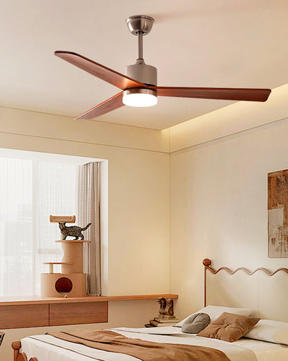 WOMO Silver and Walnut Ceiling Fan Lamp - WM5149