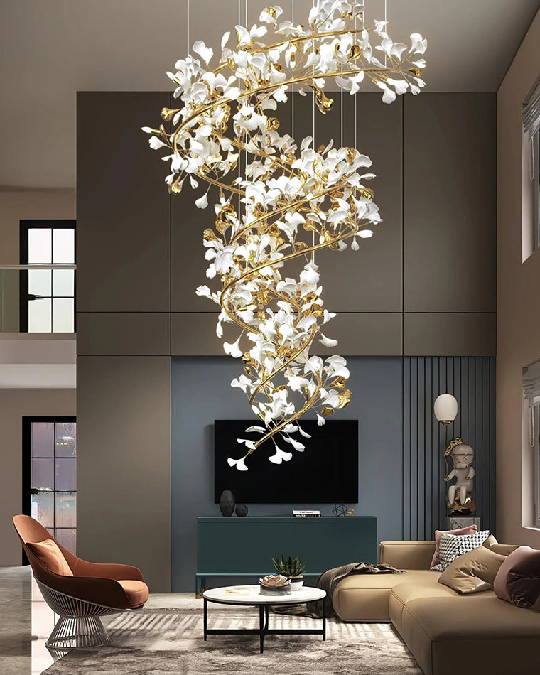 WOMO Ginkgo-Spiral-Kronleuchter-WM2423