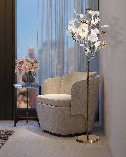 WOMO Ceramic Gingko Tree Floor Lamp-WM7137