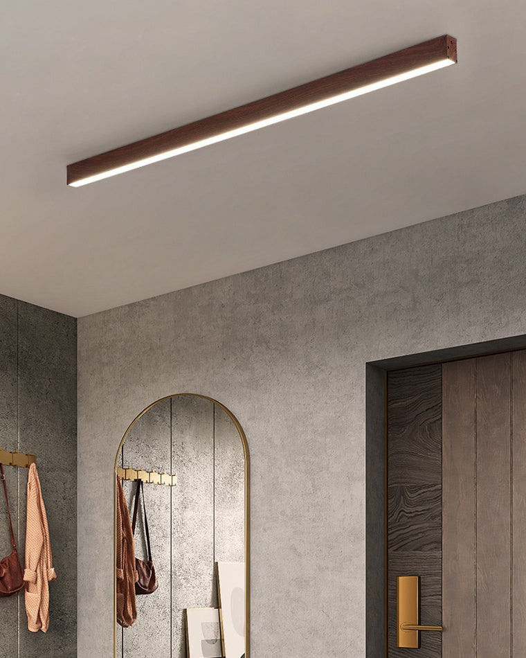 WOMO Lineare LED Deckenleuchte Flur Lang Schmal Metall-WM1003