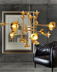 WOMO Vintage Chandelier Gold Living Room-WM2614