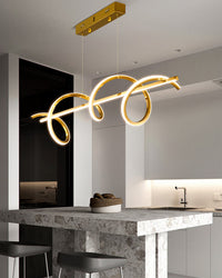 WOMO Lustre en métal doré Cuisine Simple-WM2723