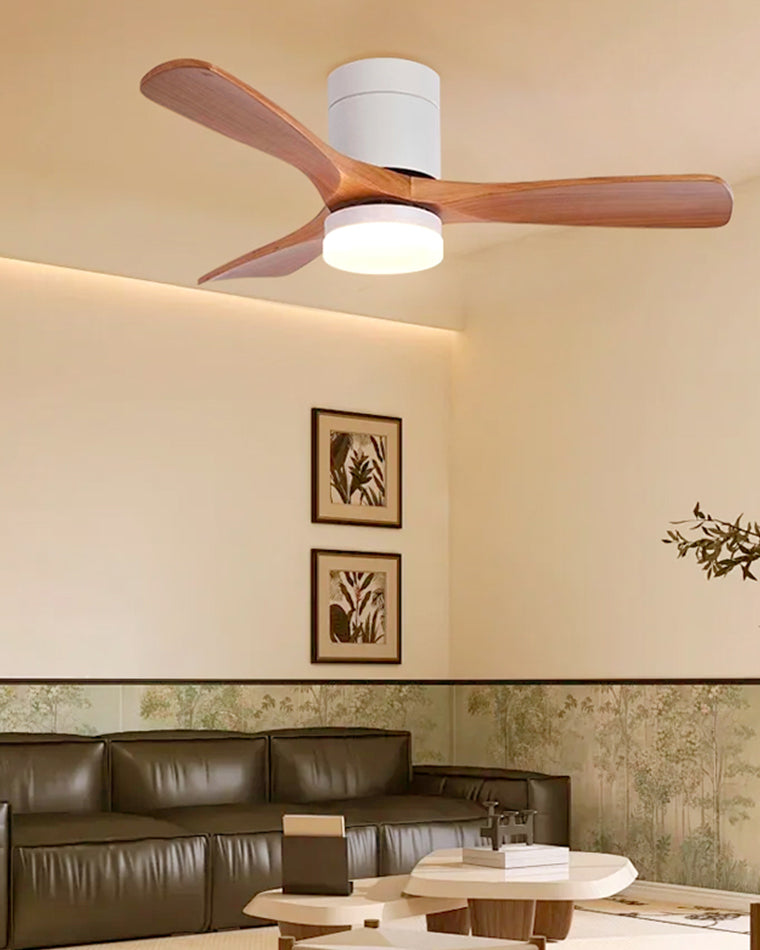 WOMO 3-Blatt-Holzflügel-Deckenventilatorlampe WM5116