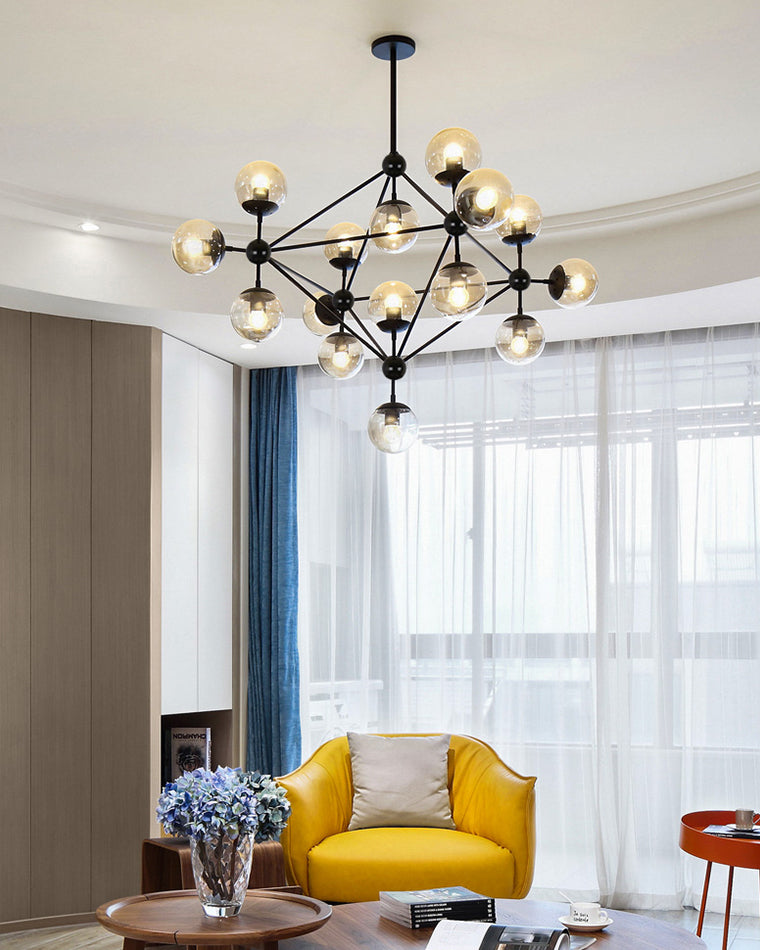 WOMO Sputnik Kronleuchter Wohnzimmer Modern Glas-WM2704
