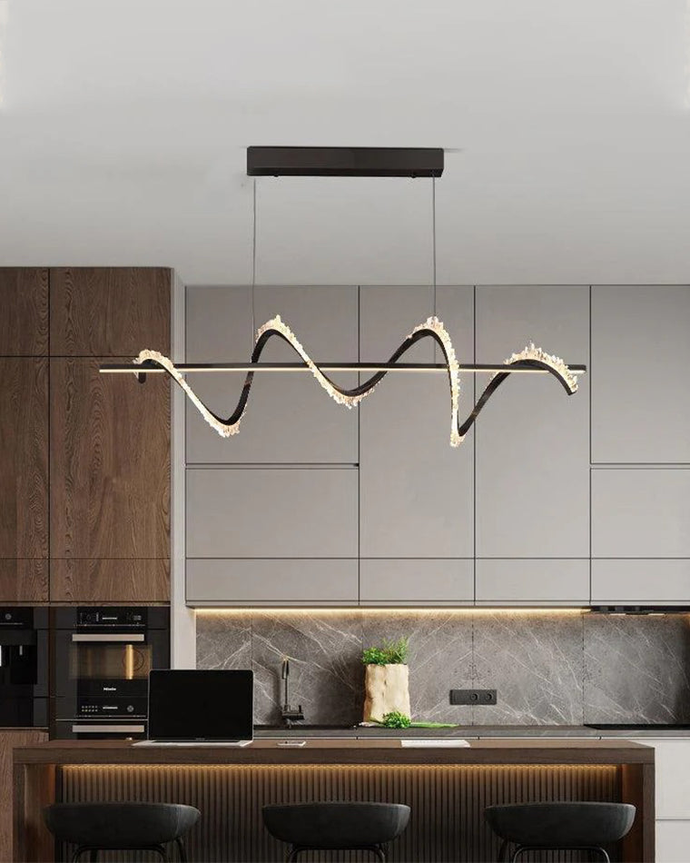 WOMO Swirl Kristall Linearkronleuchter – WM2713