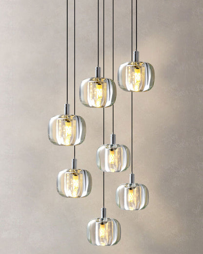 WOMO Waterfall Glass Pendant Chandelier-WM2111b