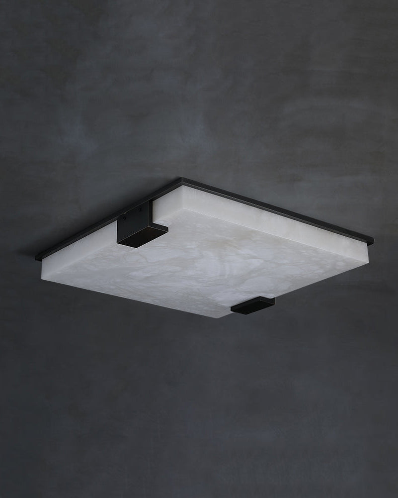WOMO Square Alabaster Flush Mount Ceiling Light-WM1149
