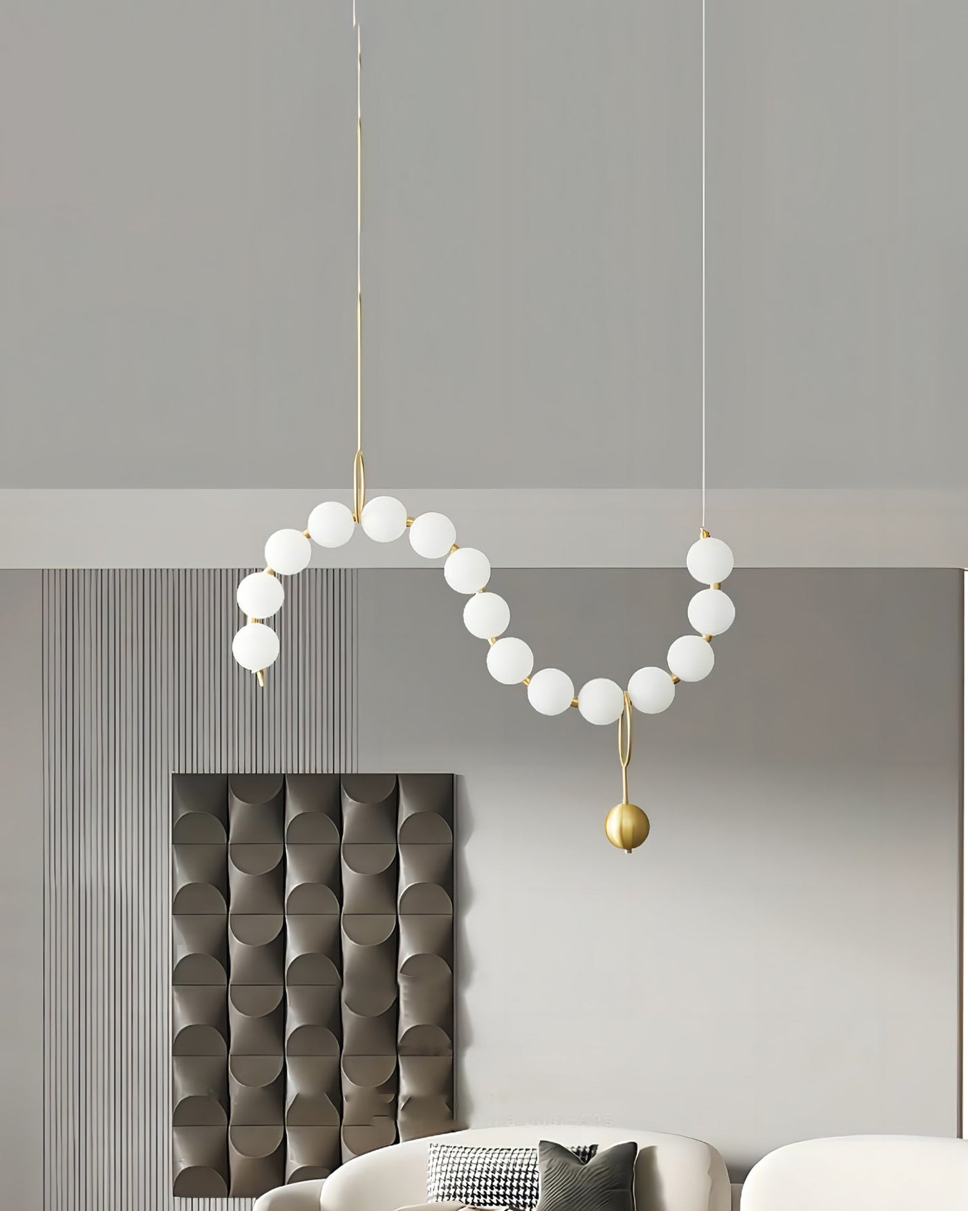 WOMO Lustre français élégant en perles pour table à manger-WM2102c