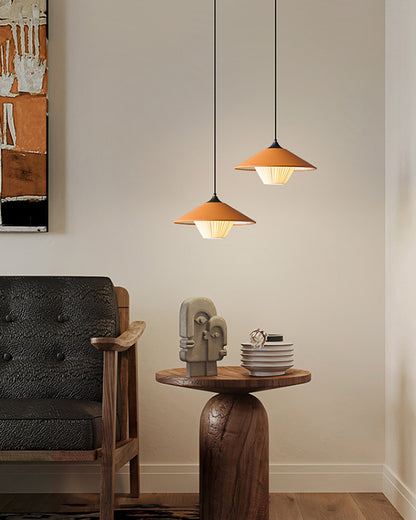 WOMO Leather Cone Pendant Light-WM2952