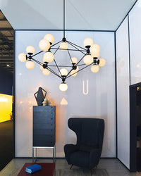 WOMO Sputnik Kronleuchter Wohnzimmer Modern Glas-WM2704