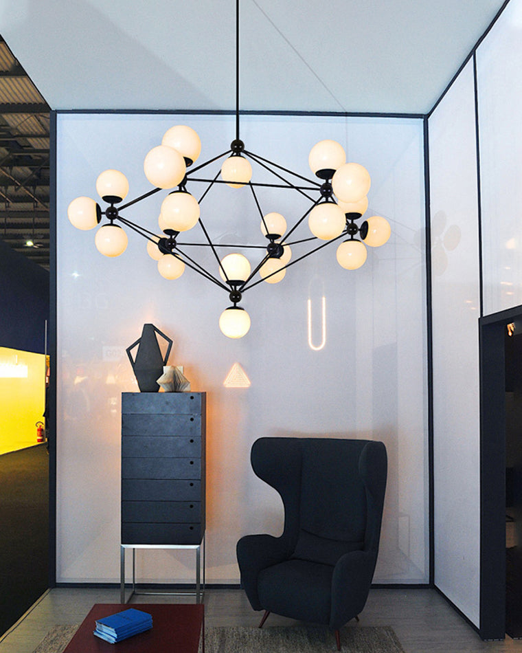 WOMO Sputnik Kronleuchter Wohnzimmer Modern Glas-WM2704
