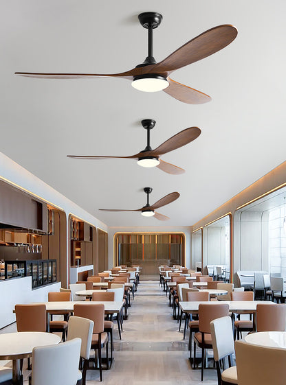 WOMO Large Wood Ceiling Fan with Light - WM5161