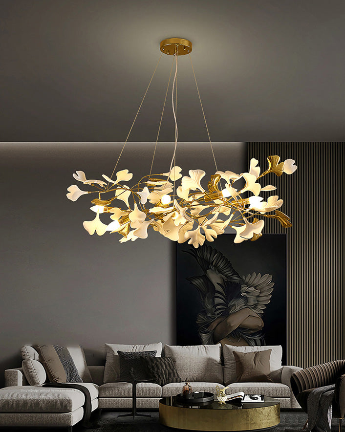 WOMO Design Chandelier White Gold Porcelain-WM2411