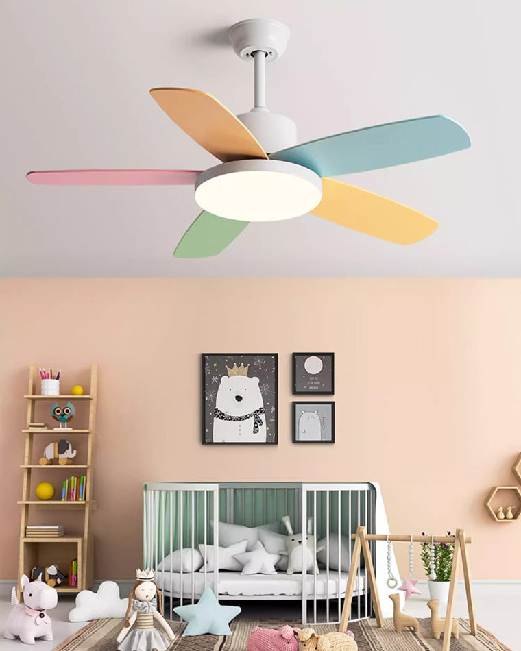 WOMO 5-Klingen Scandi Deckenventilator Lampe-WM5089