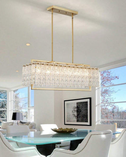 WOMO Textured Glass Linear Chandelier-WM2620