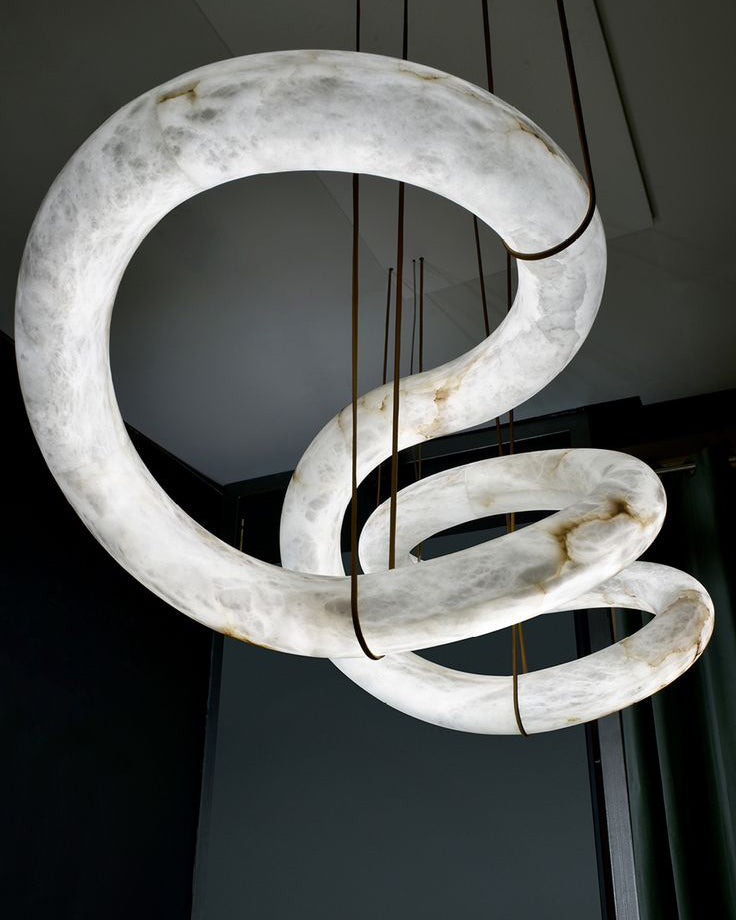 WOMO Infinity Large Alabaster Chandelier-WM2883