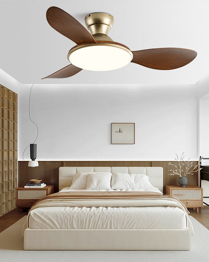 WOMO Low Profile Ceiling Fan with Bright Light - WM5155