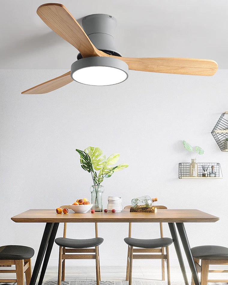 WOMO 3 Holzflügel Deckenventilator Lampe – WM5120