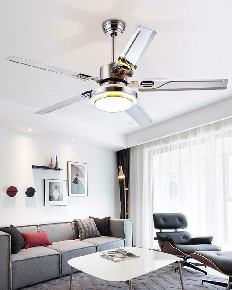 WOMO Slimline Edelstahl-Deckenventilatorlampe-WM5112
