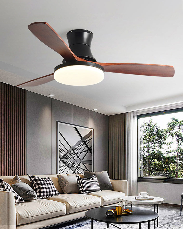 WOMO 3 Holzflügel Deckenventilator Lampe – WM5120