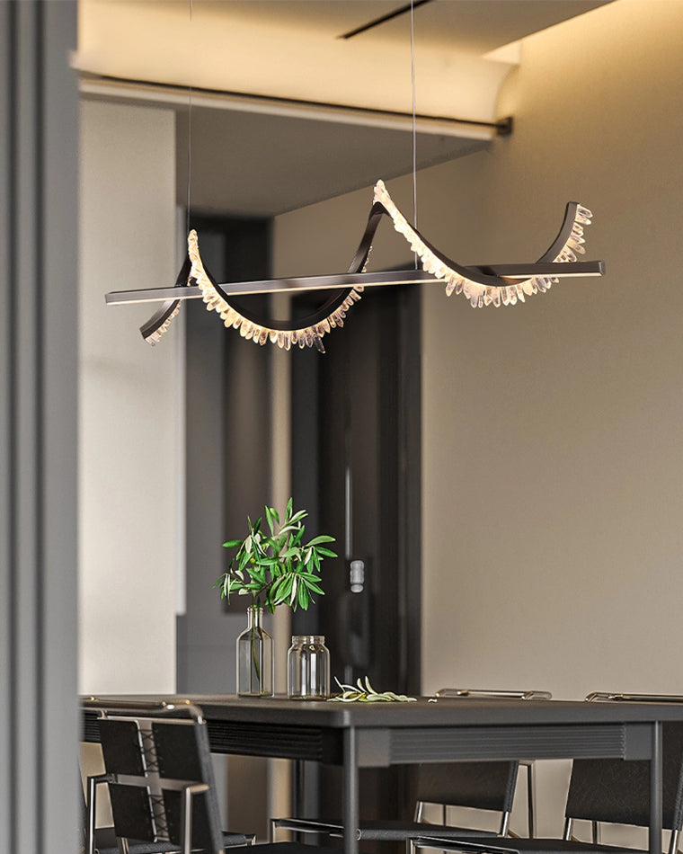 WOMO Swirl Kristall Linearkronleuchter – WM2713