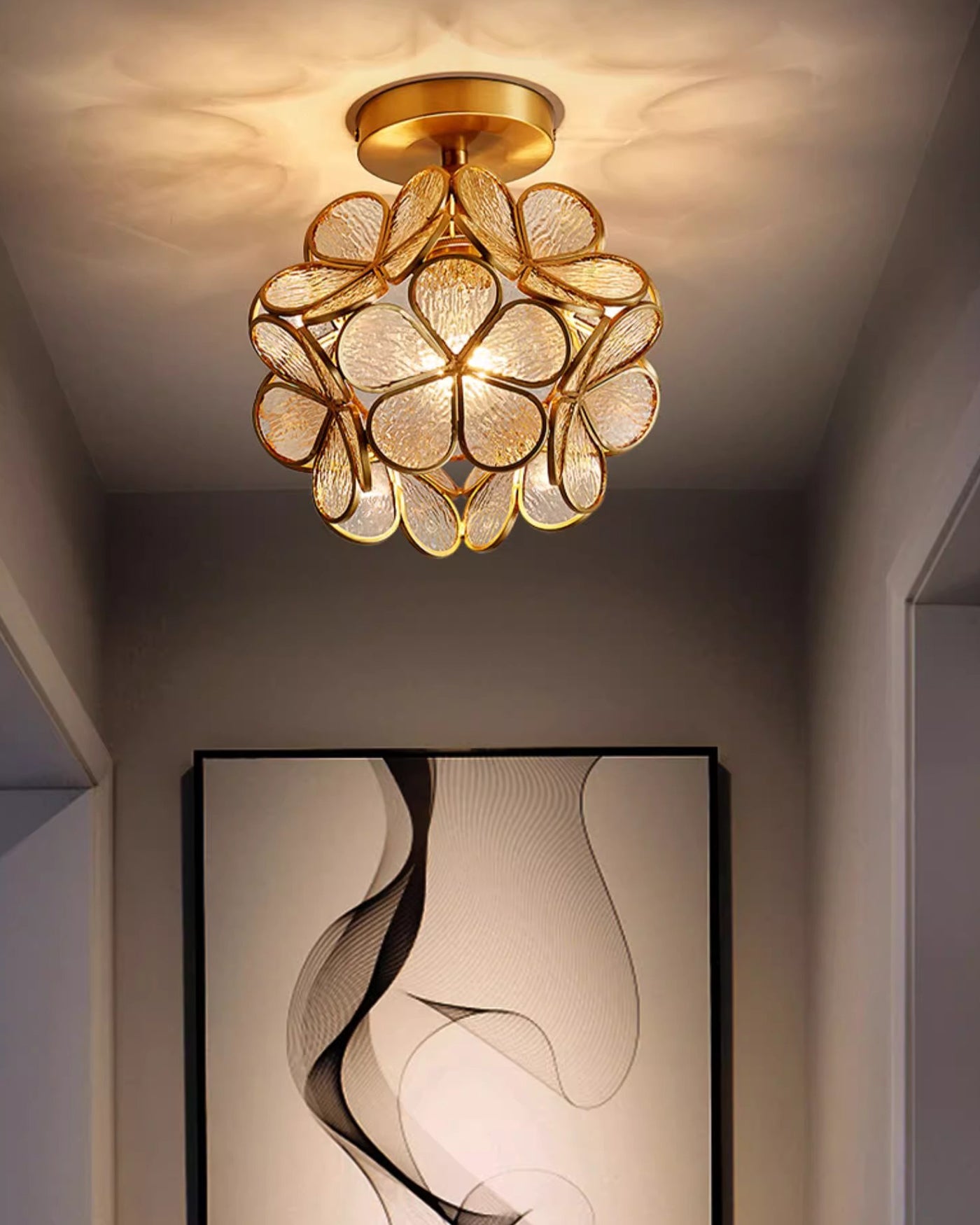 WOMO Tiffany Ceiling Lamp Floral-WM1128