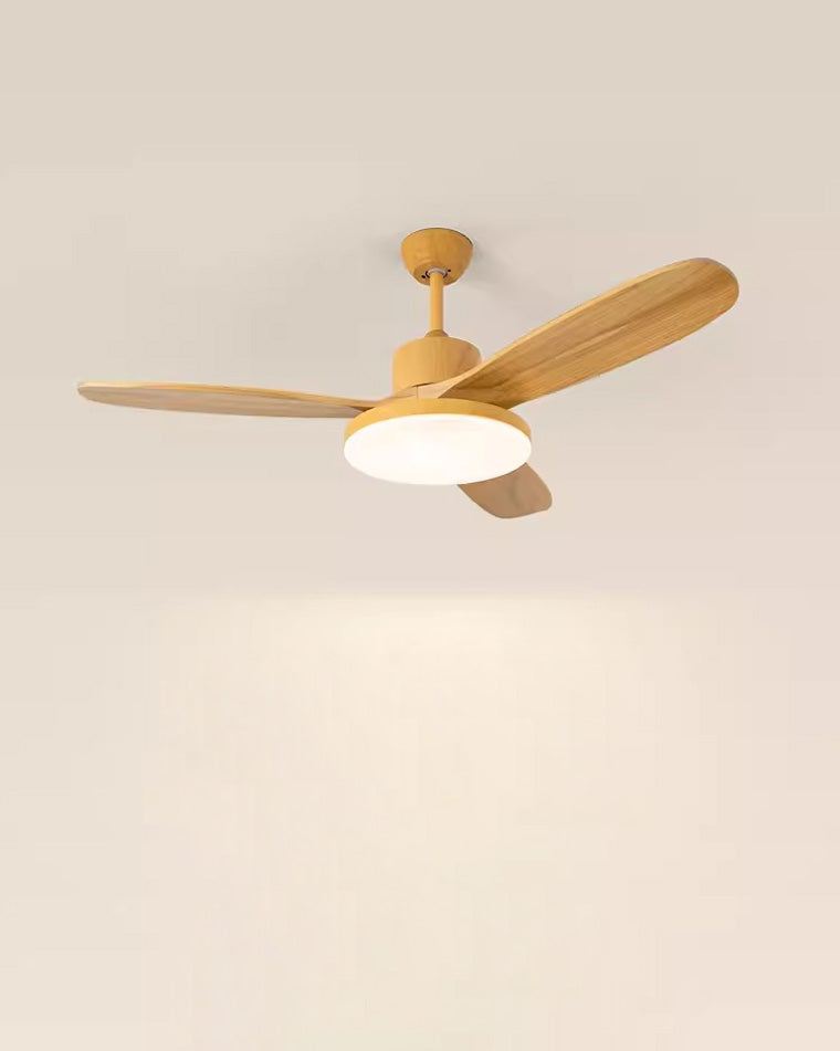 WOMO Deckenventilatorlampe mit 3 Holzflügeln-WM5090