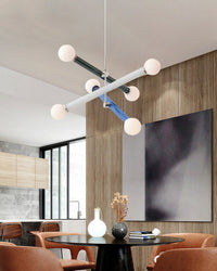 Lustre WOMO coloré avec globe Sputnik WM2670