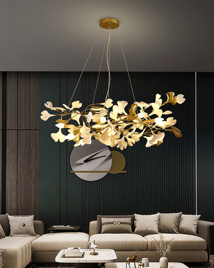 WOMO Design Chandelier White Gold Porcelain-WM2411