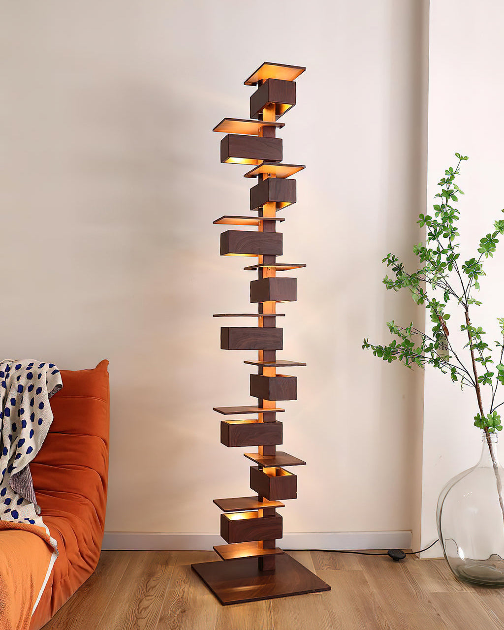 WOMO Column Nut Tree Floor Lamp-WM7110