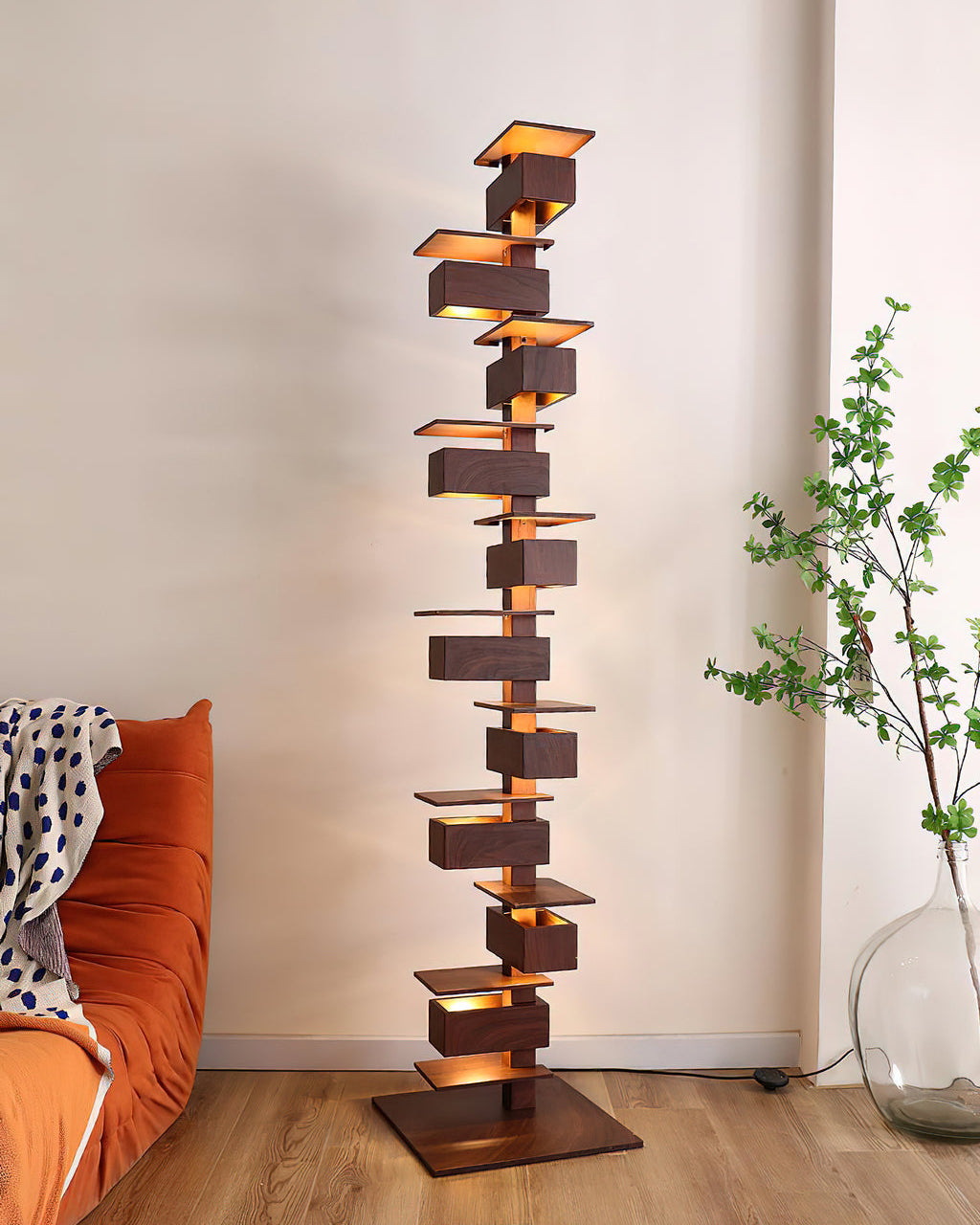 WOMO Column Nut Tree Floor Lamp-WM7110