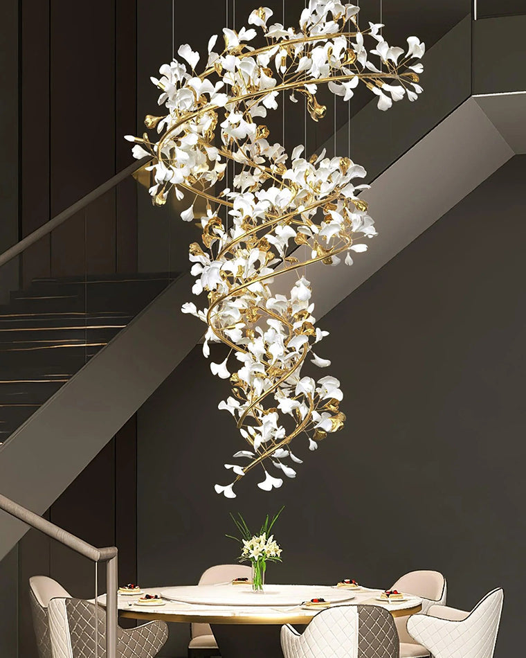WOMO Ginkgo-Spiral-Kronleuchter-WM2423