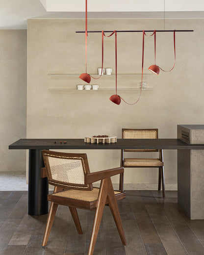 WOMO Dome Leather Linear Chandelier-WM2319