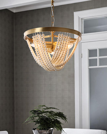 WOMO Pearl Beaded Chandelier-WM2407