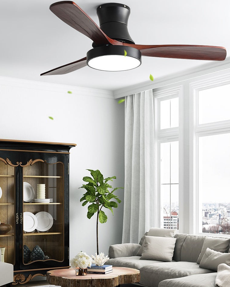 WOMO 3 Holzflügel Deckenventilator Lampe – WM5120