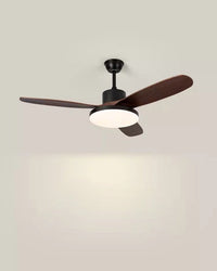 WOMO Ceiling Fan Light with 3 Wooden Blades - WM5090
