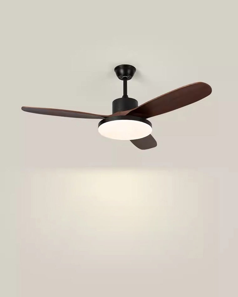WOMO Deckenventilatorlampe mit 3 Holzflügeln-WM5090