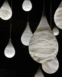 WOMO Alabaster-Tropfen Pendelleuchte-WM2901