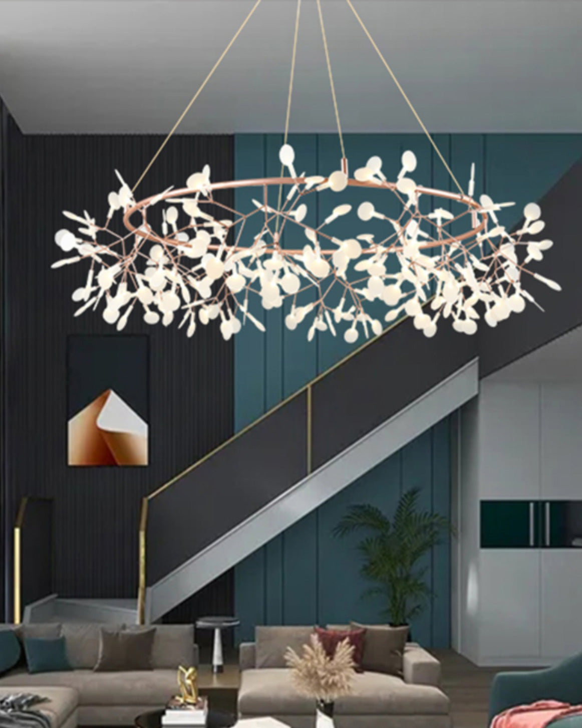 WOMO Design Kronleuchter Rund Wohnzimmer-WM2435