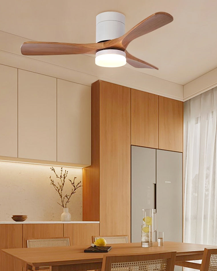 WOMO 3-Blatt-Holzflügel-Deckenventilatorlampe WM5116