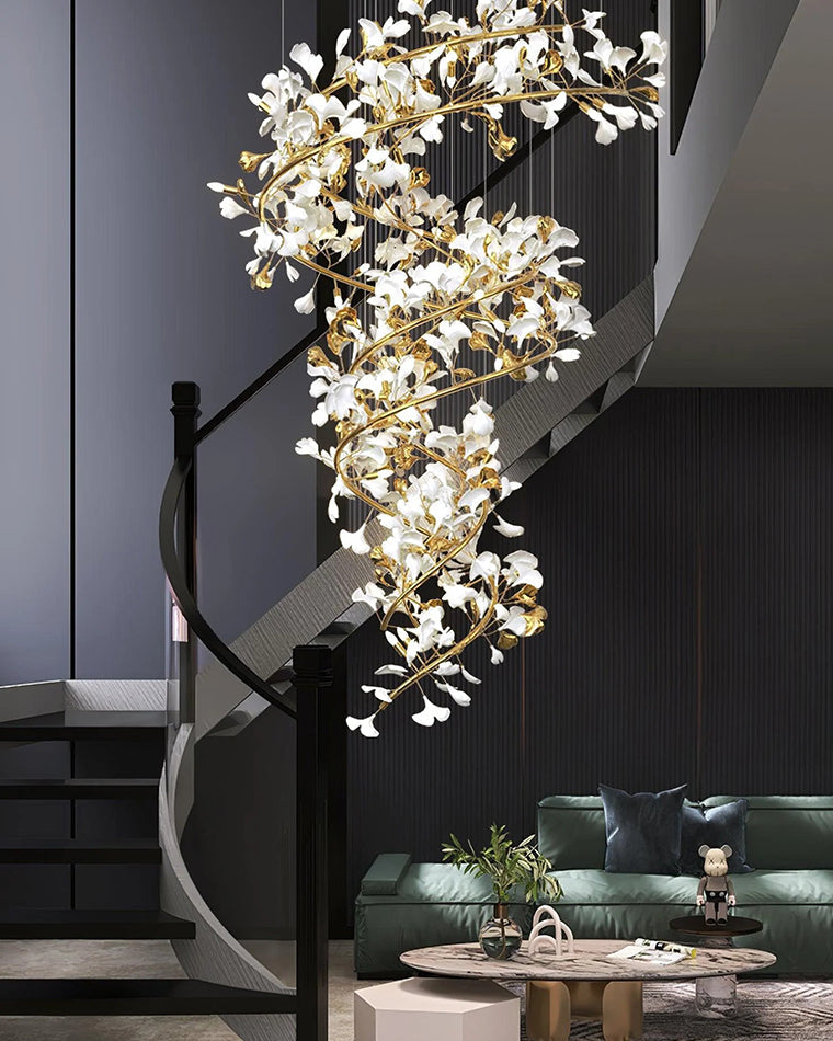 WOMO Ginkgo-Spiral-Kronleuchter-WM2423