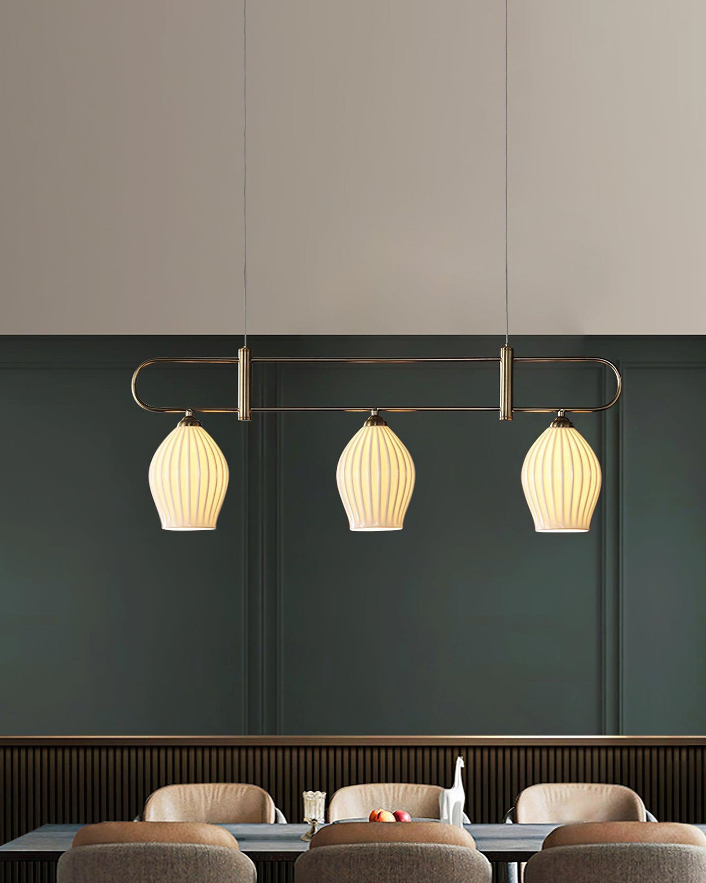 WOMO Ceramic Bud Linear Chandelier-WM2121b