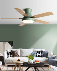 Ventilateur de plafond plat en bois WOMO-WM5014