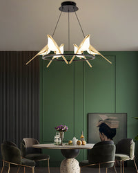 WOMO Gold Bird Kronleuchter Wohnzimmer-WM2512d