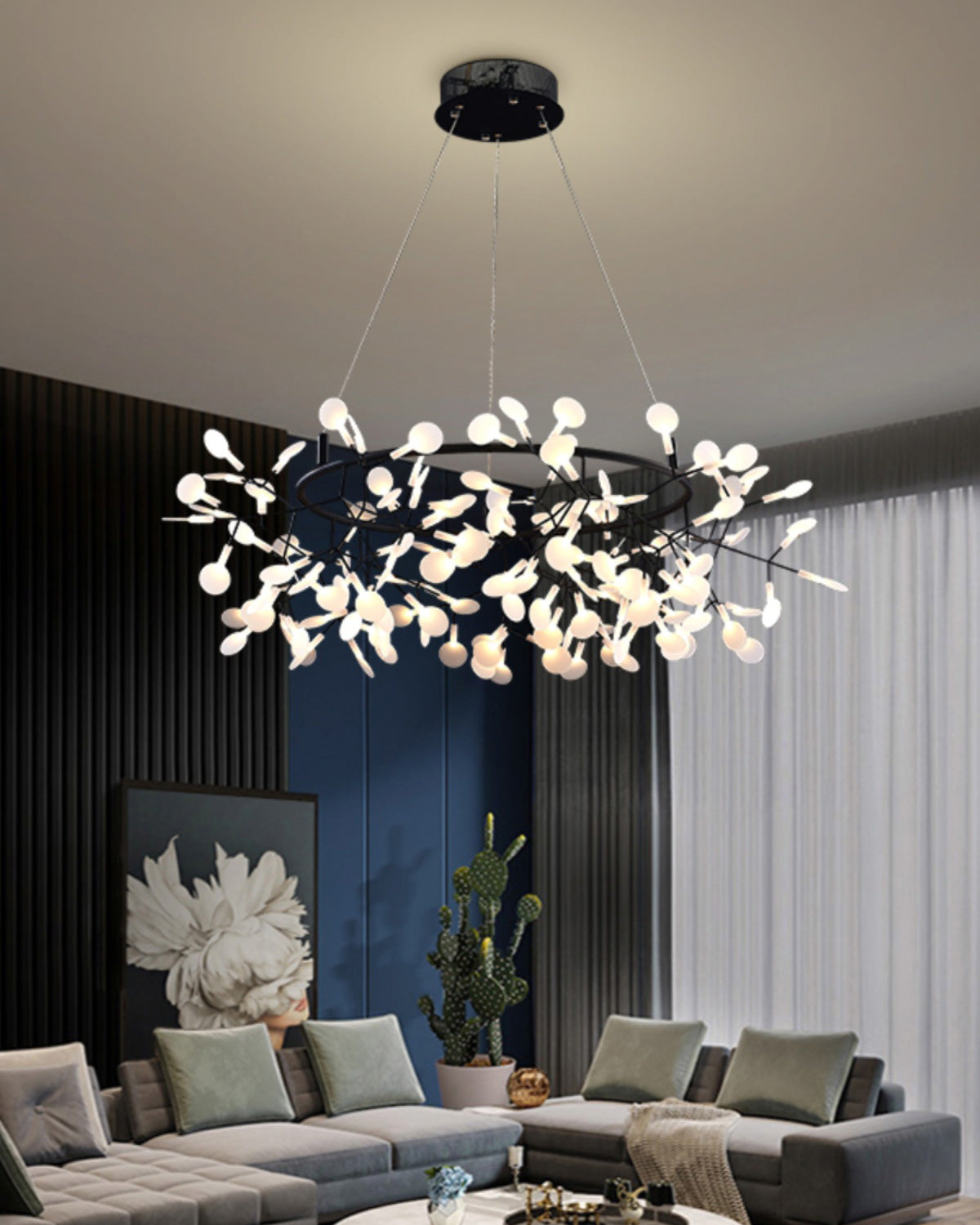 WOMO Design Kronleuchter Rund Wohnzimmer-WM2435