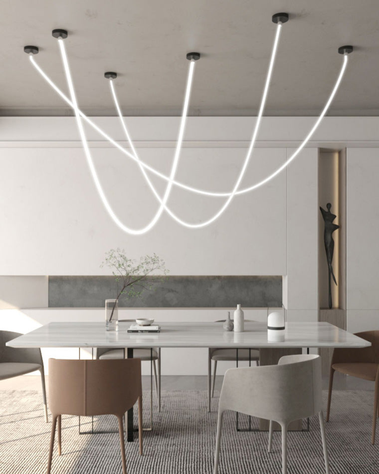 WOMO LED Kronleuchter Schlicht für Hohe Decken-WM2312