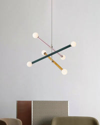 Lustre WOMO coloré avec globe Sputnik WM2670